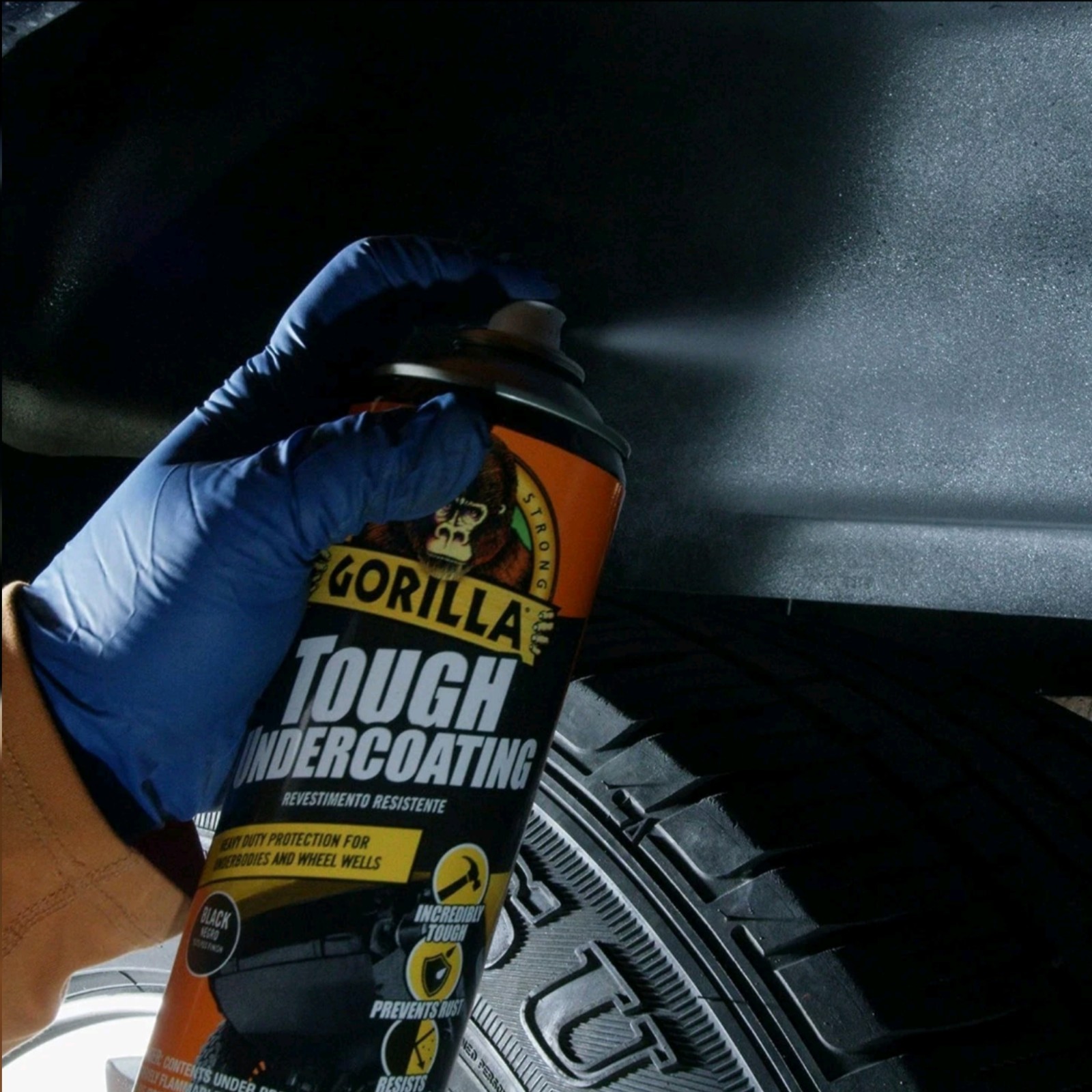 Gorilla Tough Undercoating Black 16oz Spray Rust Road Debris Protection 2 Pack