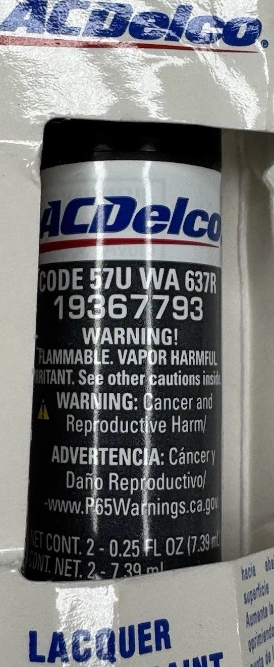 Touch Up Paint Cyber Gray Metallic 57U WA637R & Clear Coat GM ACDelco