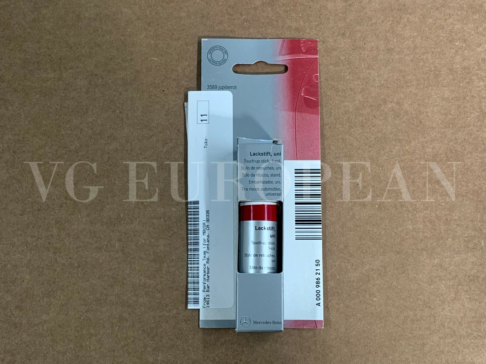 Mercedes-Benz Genuine Touch-Up Paint Stick Jupiter Red 3589 color 589 OEM