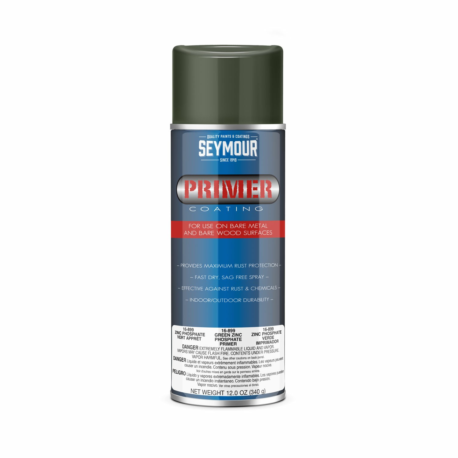 Seymour 16-899 Zinc Phosphate Primer SprayGreen (12 oz)