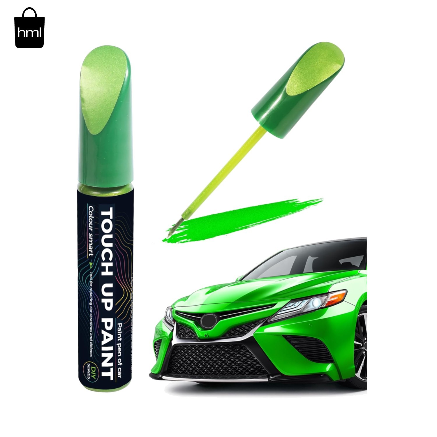 Compact Green Car Touch Up Paint Pen for Minor Scratch and Rust Protection