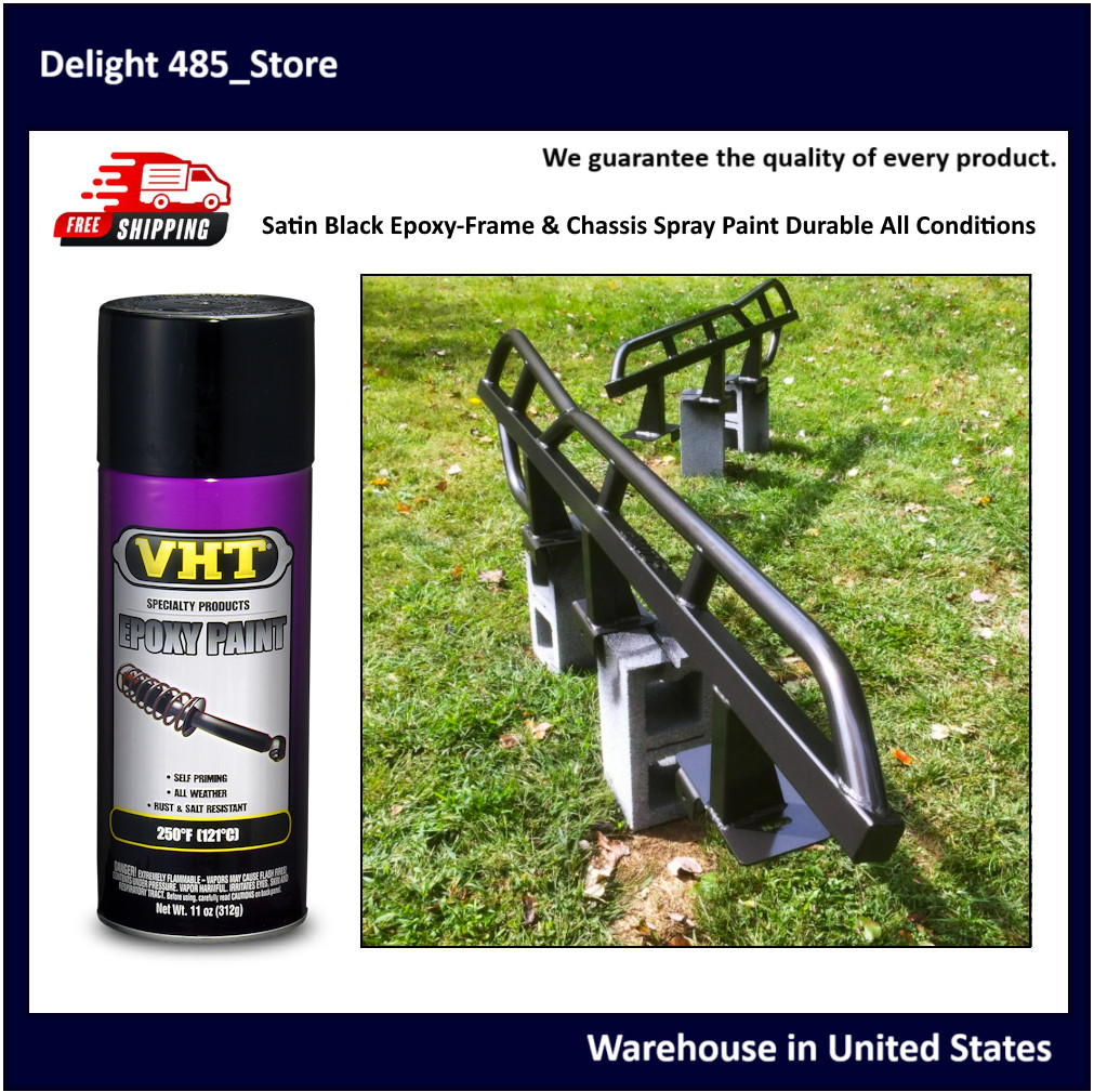 Satin Black Epoxy – Frame & Chassis Spray Paint Durable All Conditions One-Step
