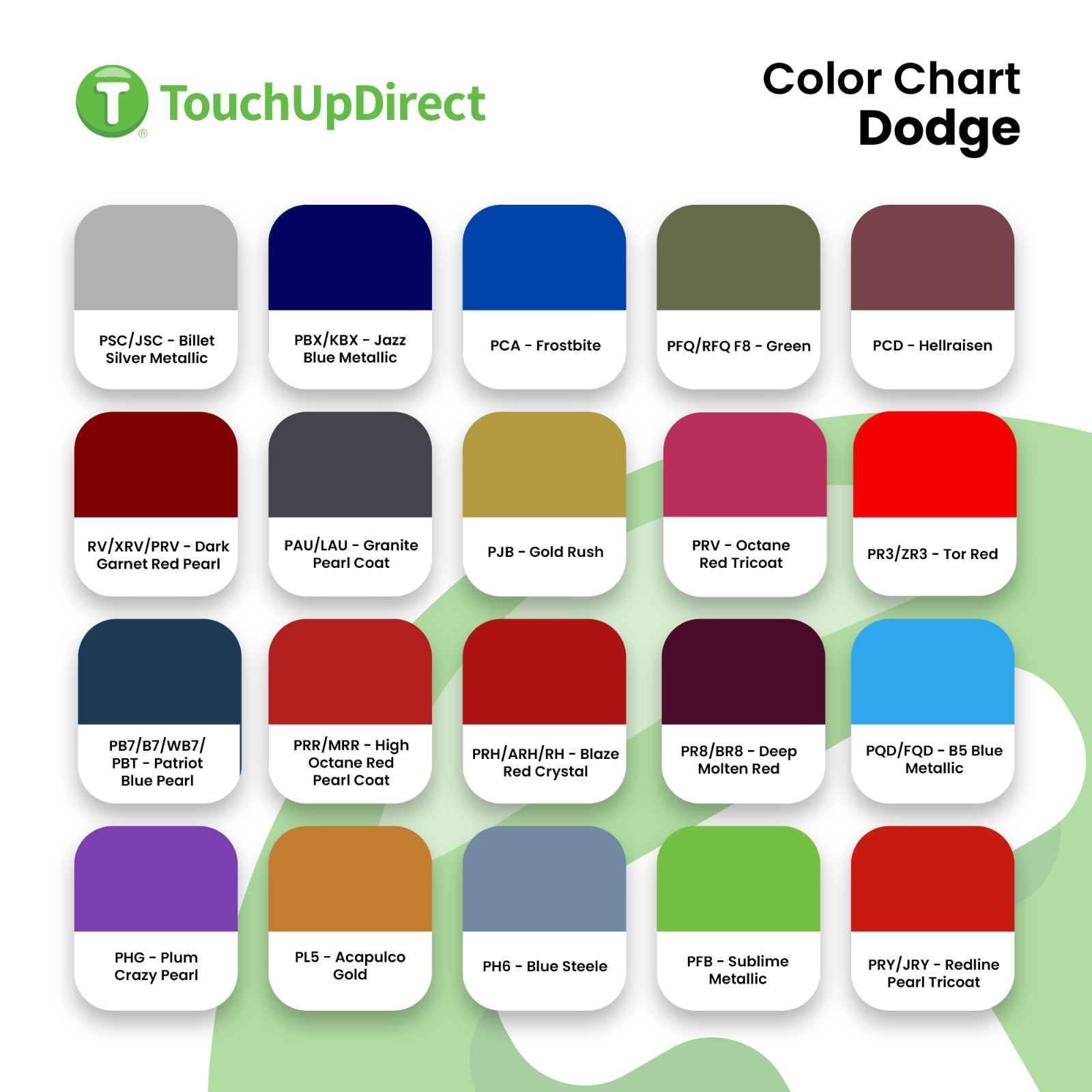 Dodge Touch Up Paint by TouchUpDirect – Brush or Spray Paint – Choose Your Color