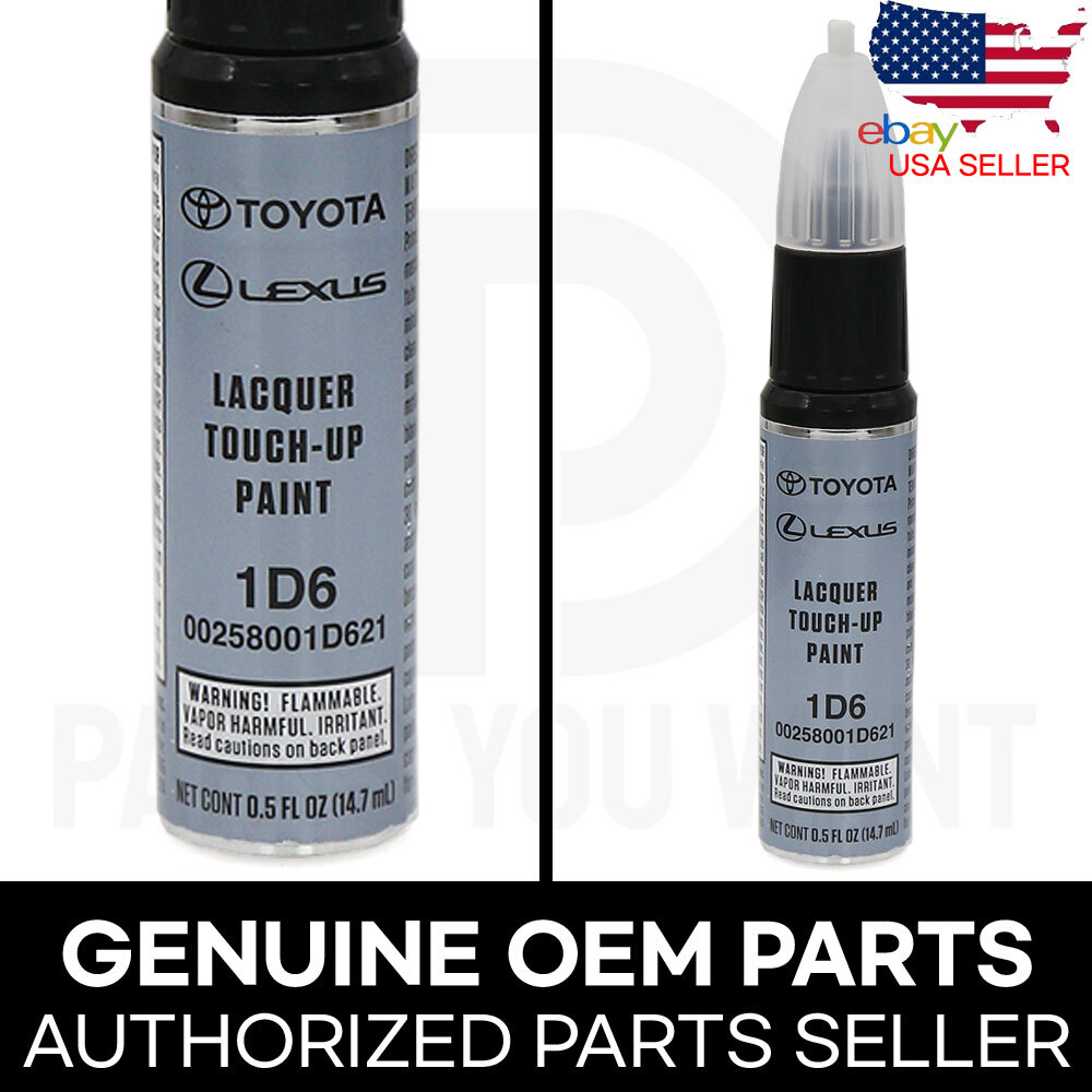 GENUINE Toyota Lexus OEM Touch Up Paint 00258-001D6-21 – Silver Sky Metallic 1D6