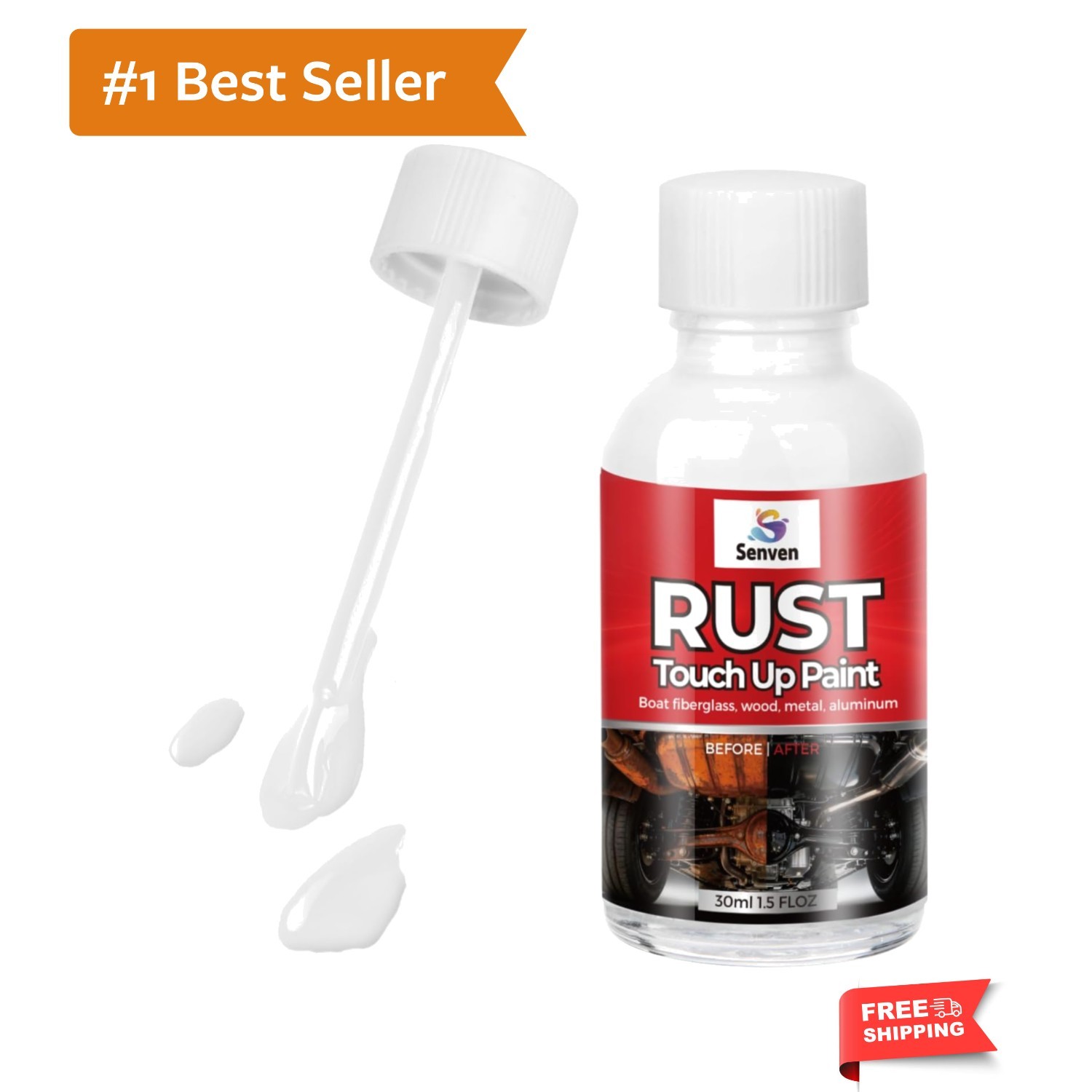 Rust White Touch Up Paint, Multi Surface Acrylic White Touch Up Paint Pen Scr…