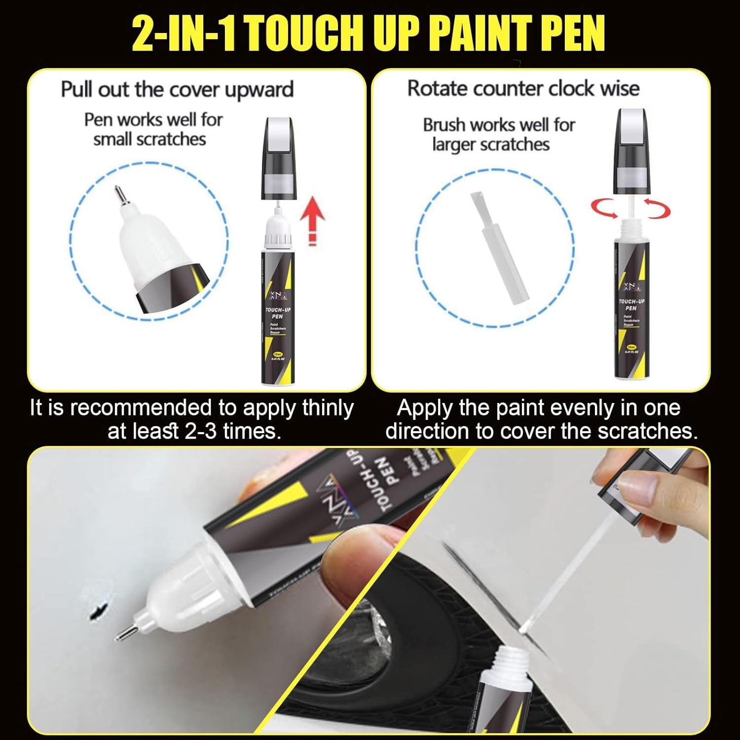 XNA Cactus Gray(NE/A3457) for Ford Touch Up Paint, Car Scratch Remover for Nicks