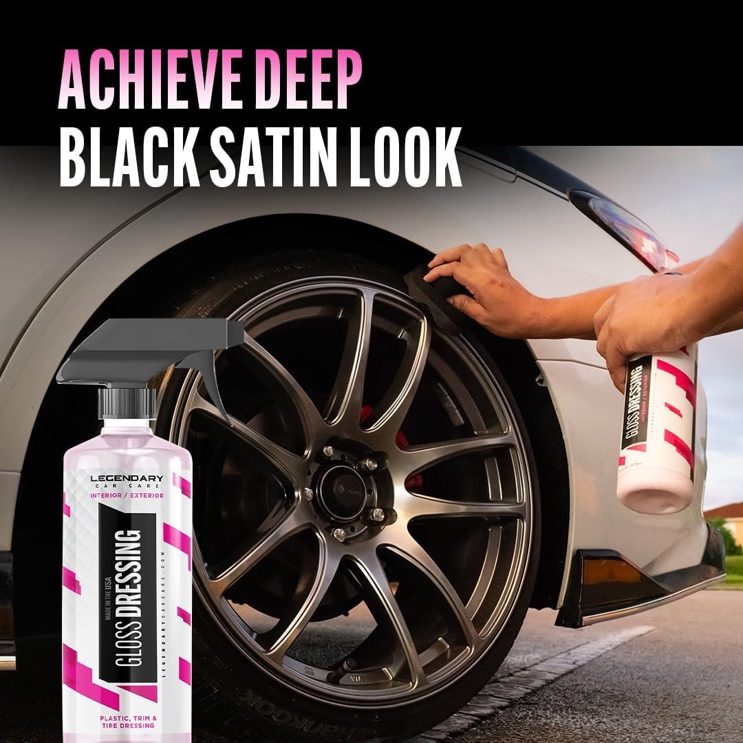 Legendary Gloss Dressing with Applicator 16oz – Tire Shine Spray & Plastic…