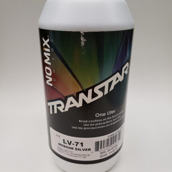 Transtar LV71 Medium Silver – No Mix Automotive Paint Toner – 1 Liter