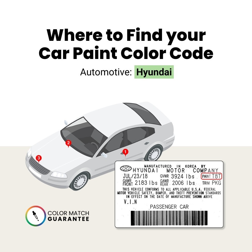 Hyundai Touch Up Paint by TouchUpDirect – Brush or Spray Paint – Choose a Color