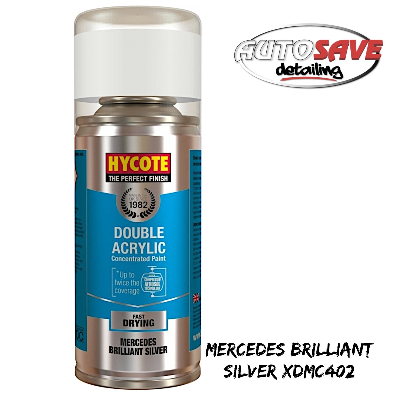 Hycote – Mercedes Brilliant Silver Spray Paint – 150ml XDMC402 Aerosol