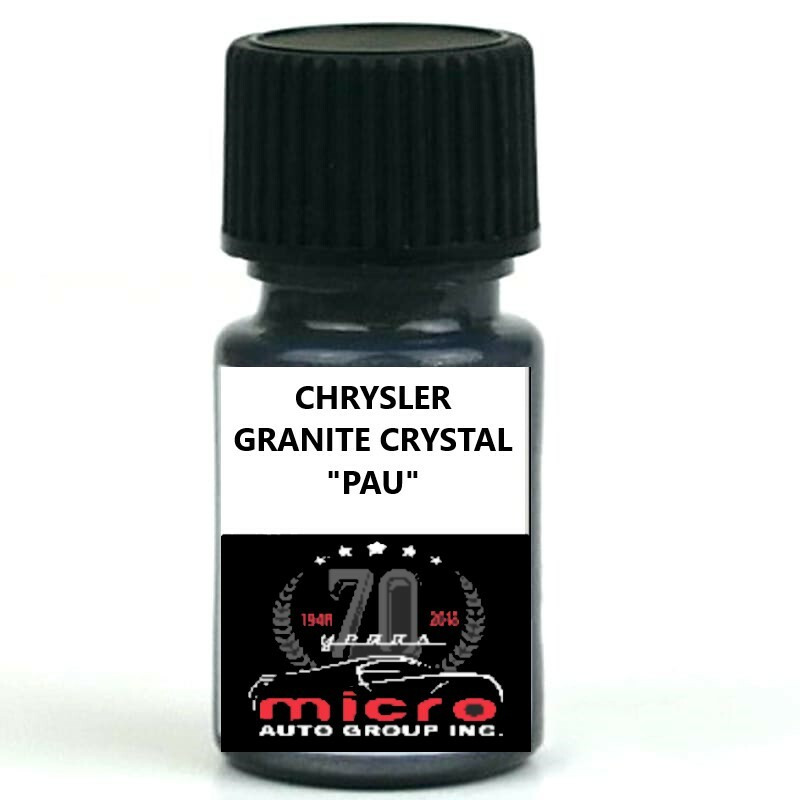 Chrysler Jeep RAM Granite Crystal PAU Touch up Paint With Brush 2 Oz SHIPS TODAY