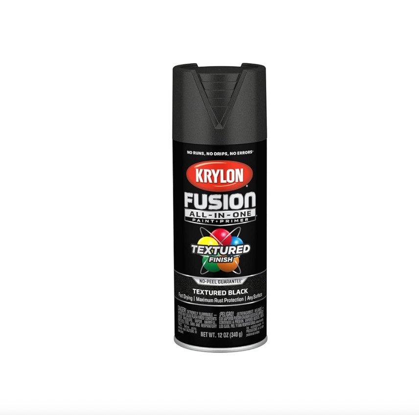 Krylon 2776 Fusion All-In-One Textured Black Spray Paint – 12 oz Aerosol