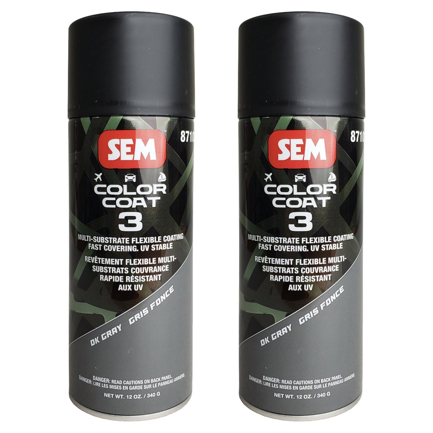 SEM 87103 Color Coat 3 Dark Gray Flexible Coating 12 oz. (2 Pack)