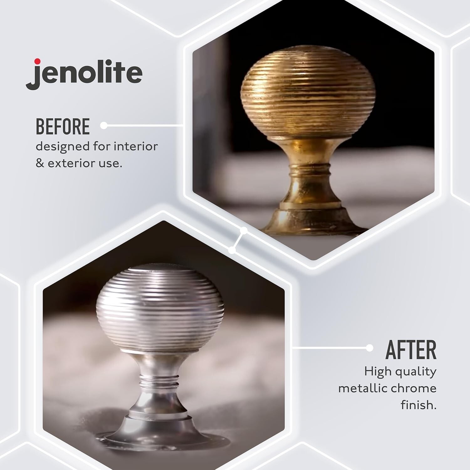 Aerosol Chrome Spray Paint – Water-Repellent Gloss Finish for Wood, Metal & More