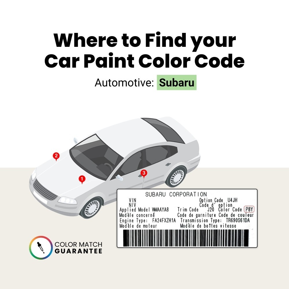 Subaru Touch Up Paint by TouchUpDirect – Brush or Spray Paint – Choose a Color