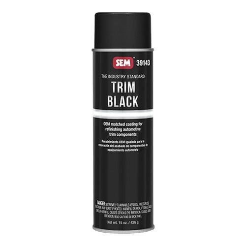 15 oz SEM Trim Black Acrylic Spray Paint for Car Exterior 39143 – Aerosol Can