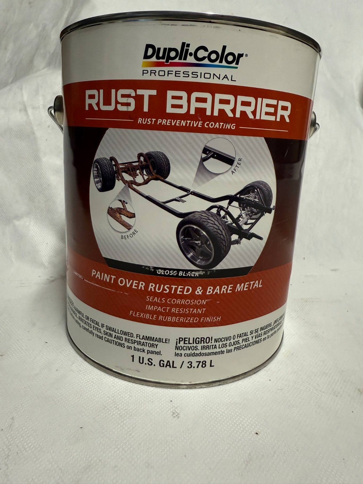 Dupli-Color Professional Rust Barrier Gloss Black Paint 1 Gallon 128oz RBG101
