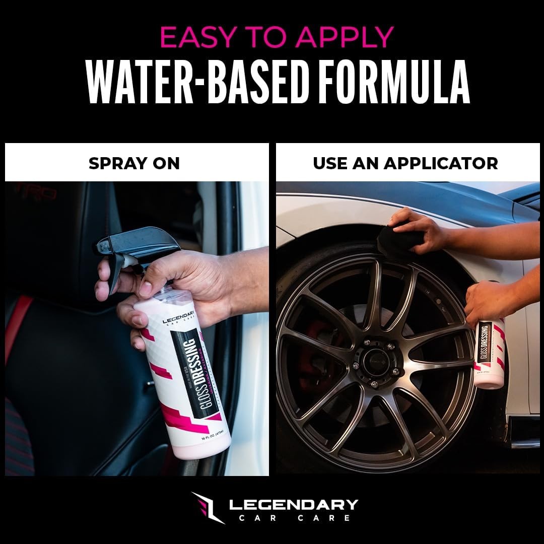 Legendary Gloss Dressing with Applicator 16oz – Tire Shine Spray & Plastic…