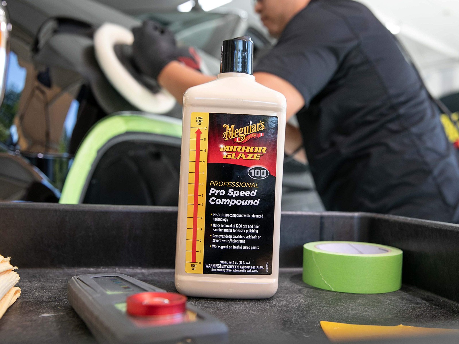 Meguiar’s M10032 Mirror Glaze Pro Speed Compound for Car & Auto Detailing 32oz