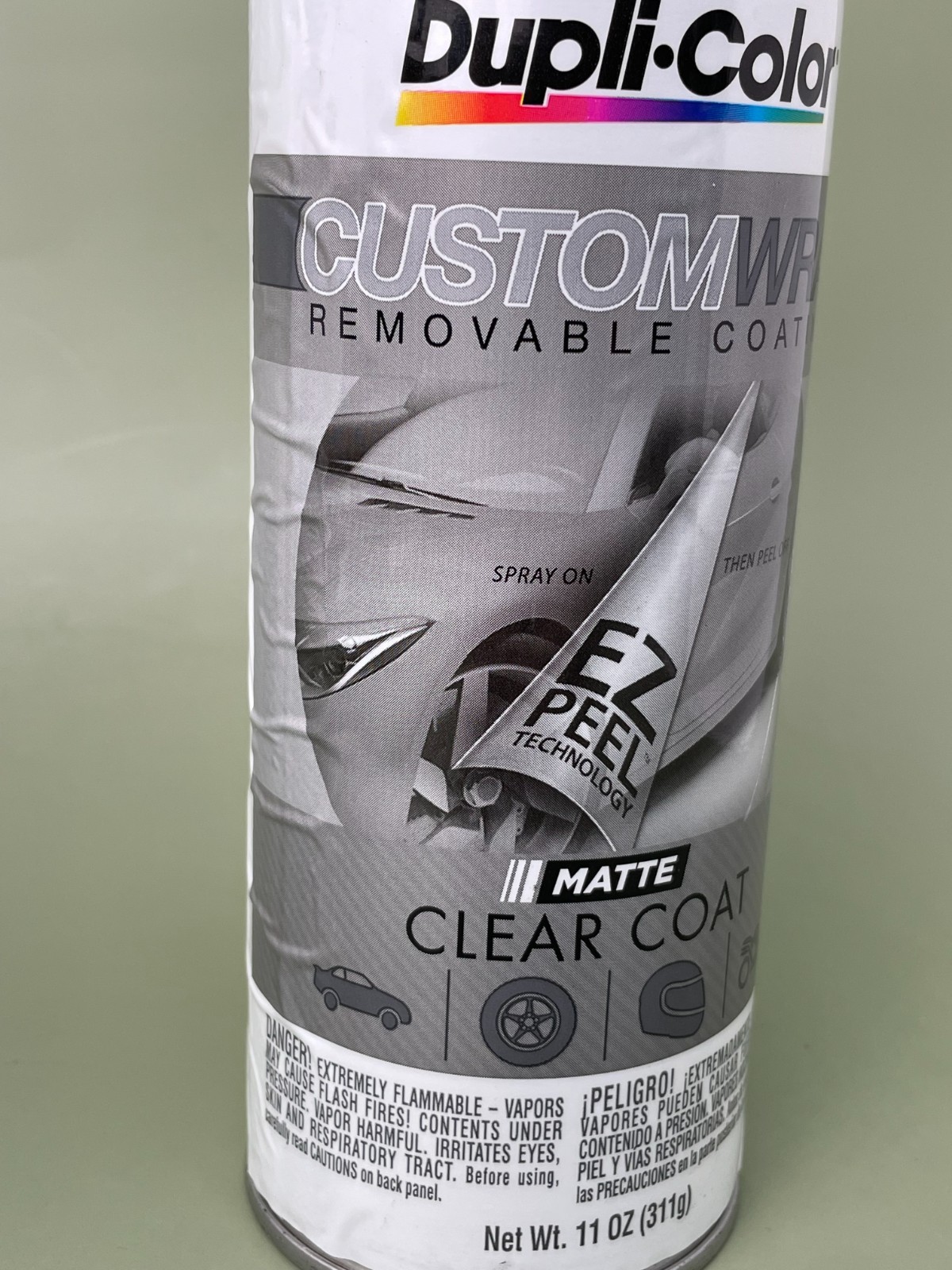 2 Cans Dupli-Color Custom Wrap Removable Coating Ez Peel Matte Clear Coat 11oz