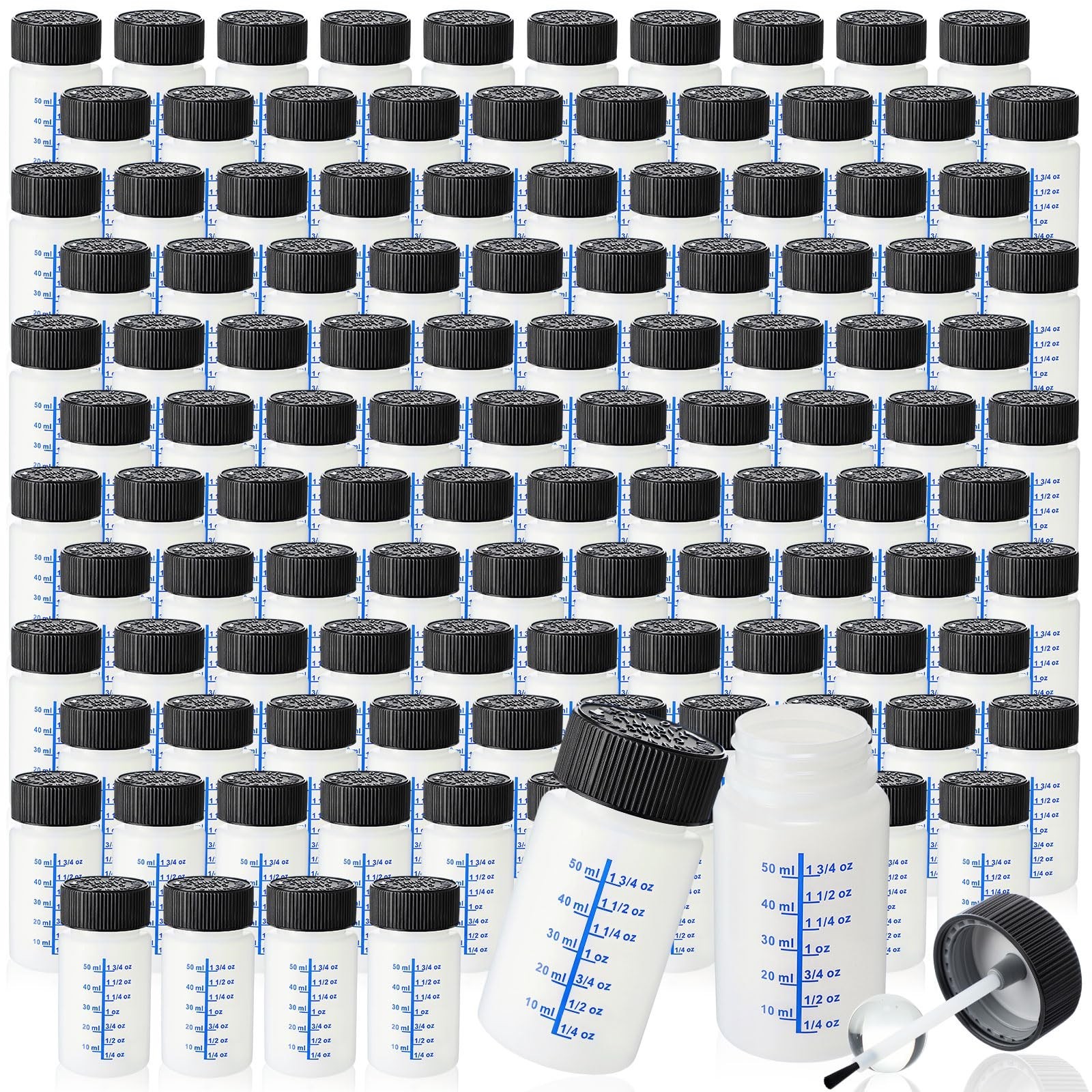 120 Pcs Touch Up Paint Bottles with Brush & Lid – 2 oz Empty Containers for Car