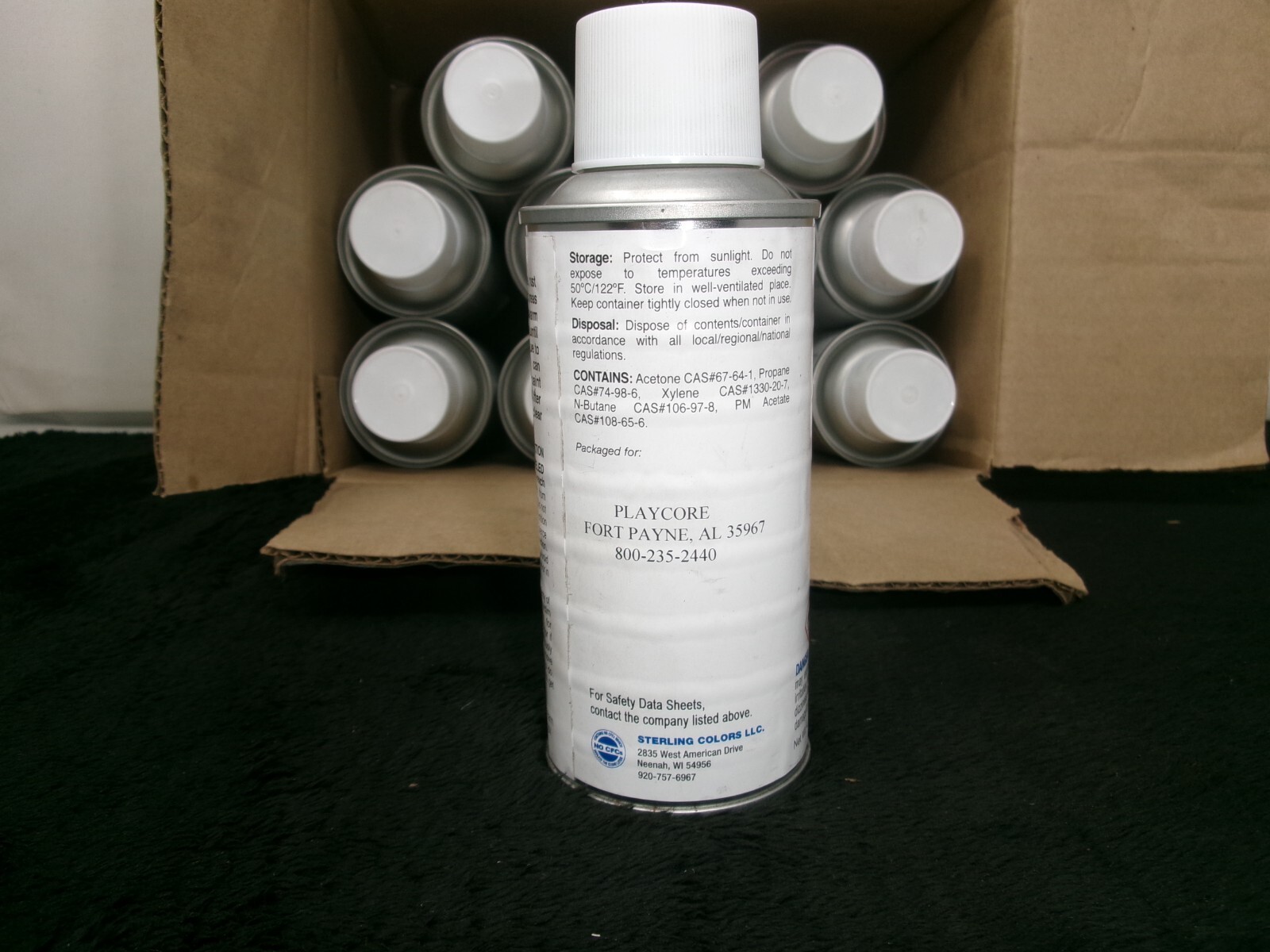 Case of (12) Custom Mixed 4.5 oz Aerosol Spray Paint Vitracoat Red
