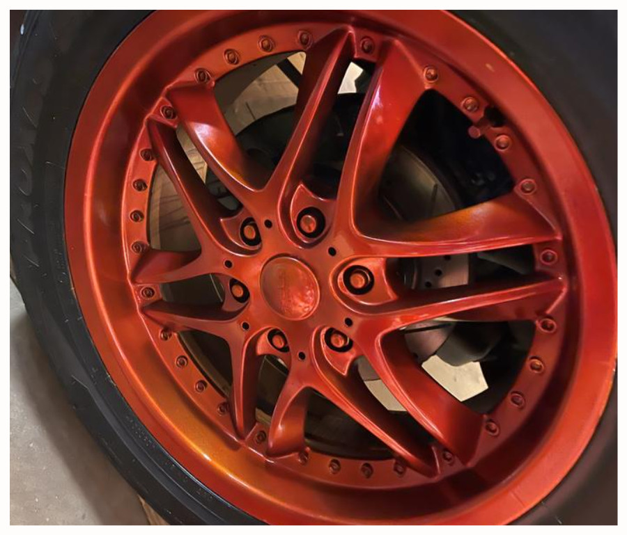Metallic Orange Chrome Wheels Spray Paint Rim Steel Aluminum +Primer Coating 3PK