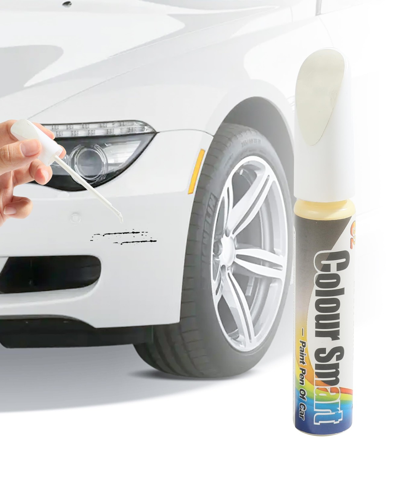 Zlirfy Car Touch Up Paint Pen – Automotive 0.04 Ounce (Pack of 1), White