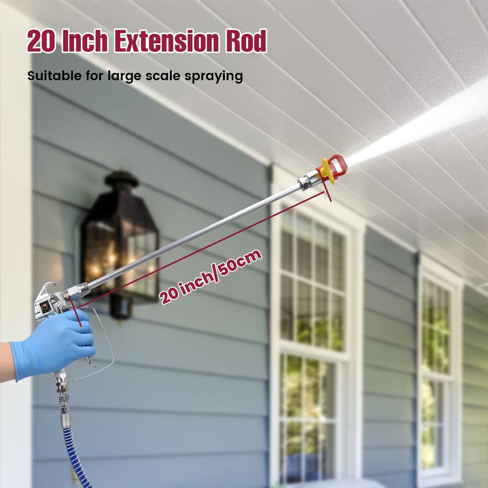 Airless Paint Roller W/12in Spray Extension Suitable For Finish Coats Paint Tool