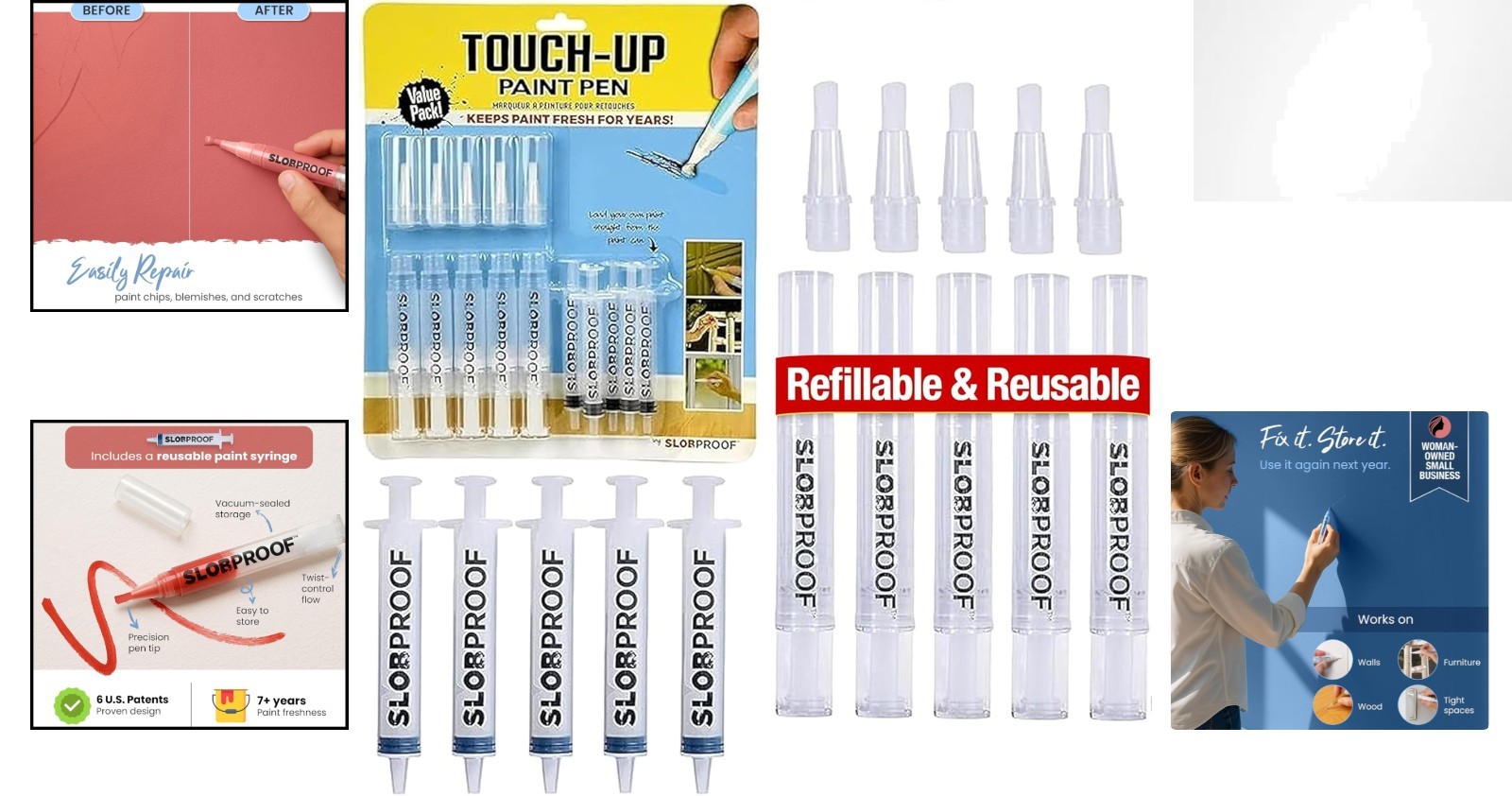 Airtight Touch-Up Paint Pen Set – 5 Precision Tools for Lasting Home Maintenance