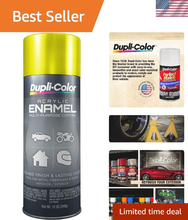 Glossy Chrome Yellow Spray Enamel 12 oz – Ultimate Protection & Coverage