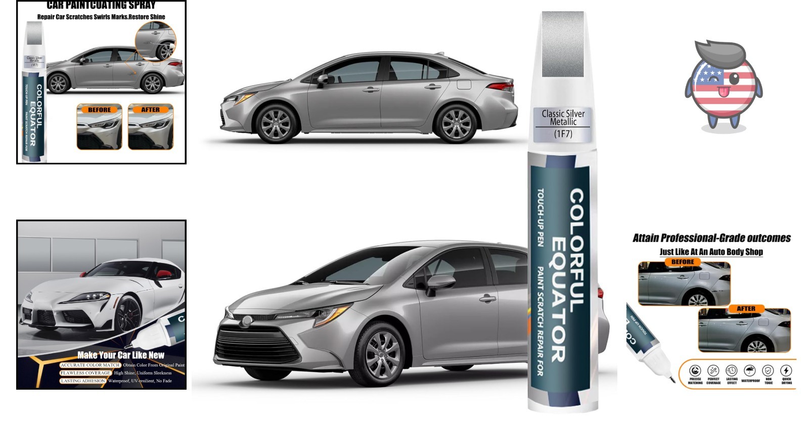 1F7 Toyota Touch Up Paint for Classic Silver – Fade and Rust Resistant Solution