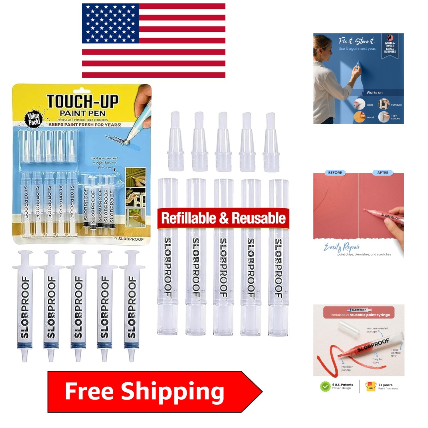Airtight Touch-Up Paint Pen Set – 5 Precision Tools for Lasting Home Maintenance