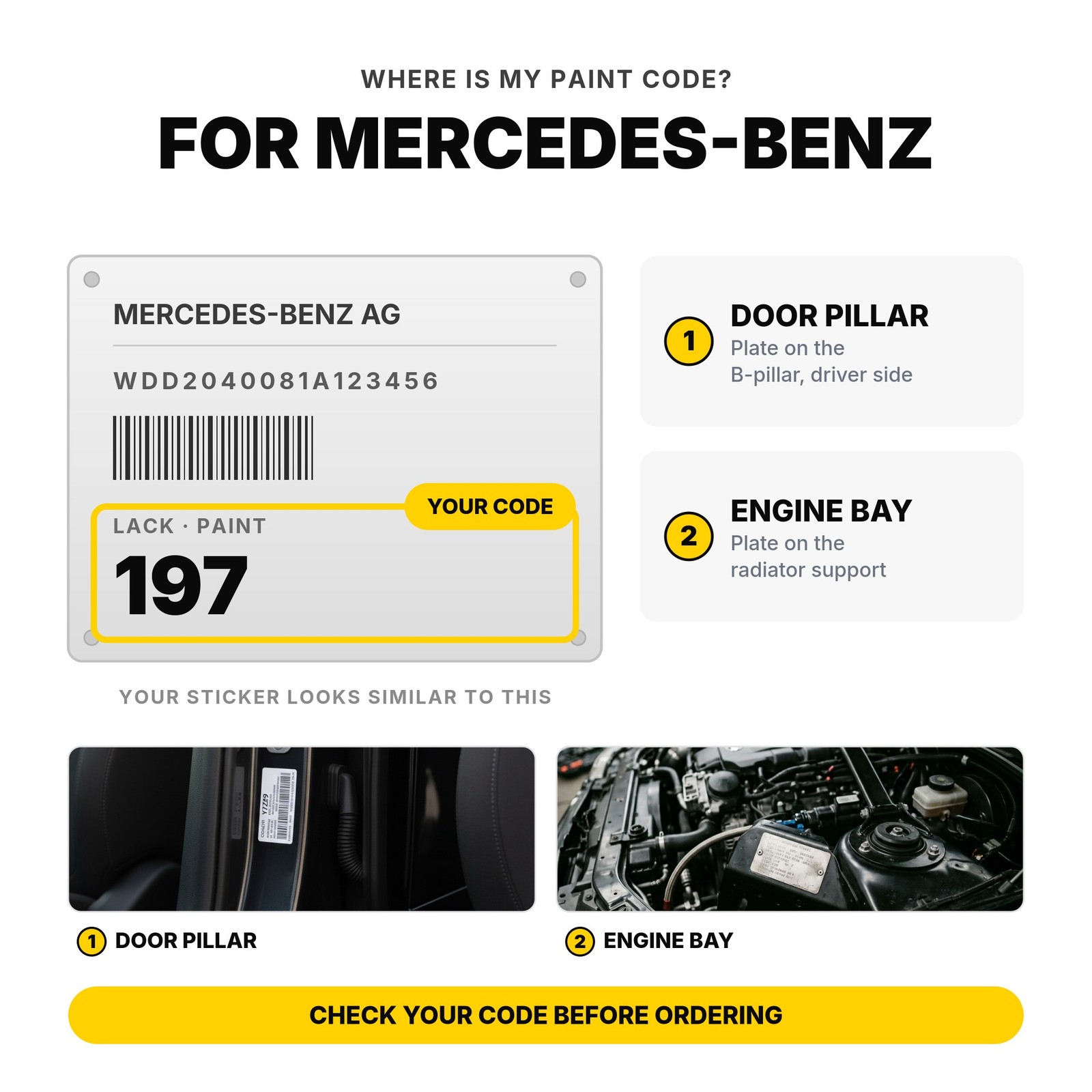 Touch Up Paint For Mercedes E Class Avantgarde 143 Firnweiss Kit Panel Touch Up
