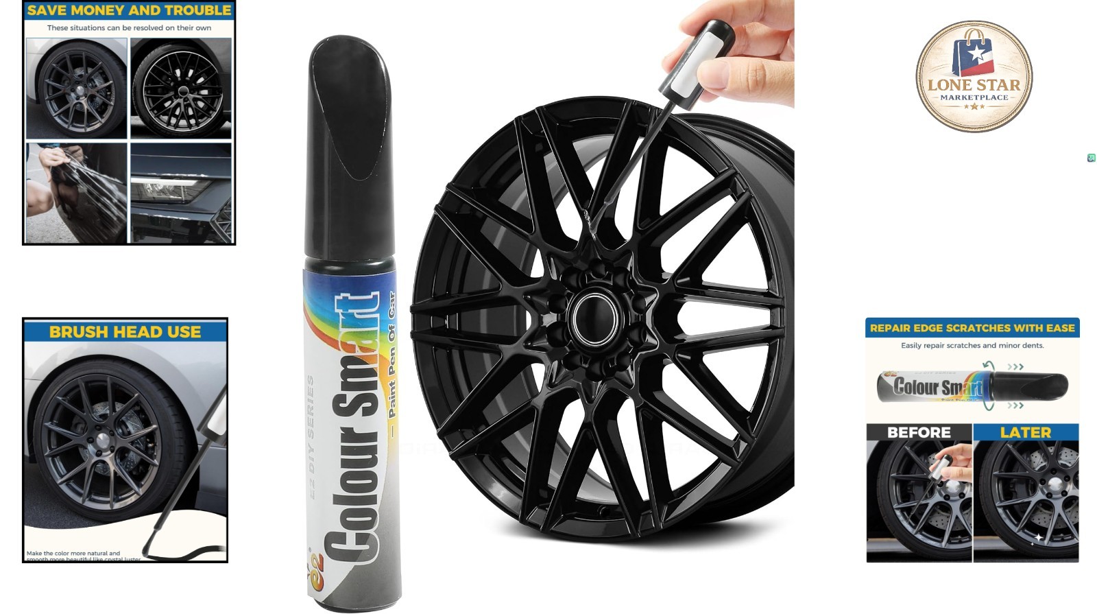 0.71 oz Black Auto Touch Up Paint Pen – Easy Application, Rust Proof