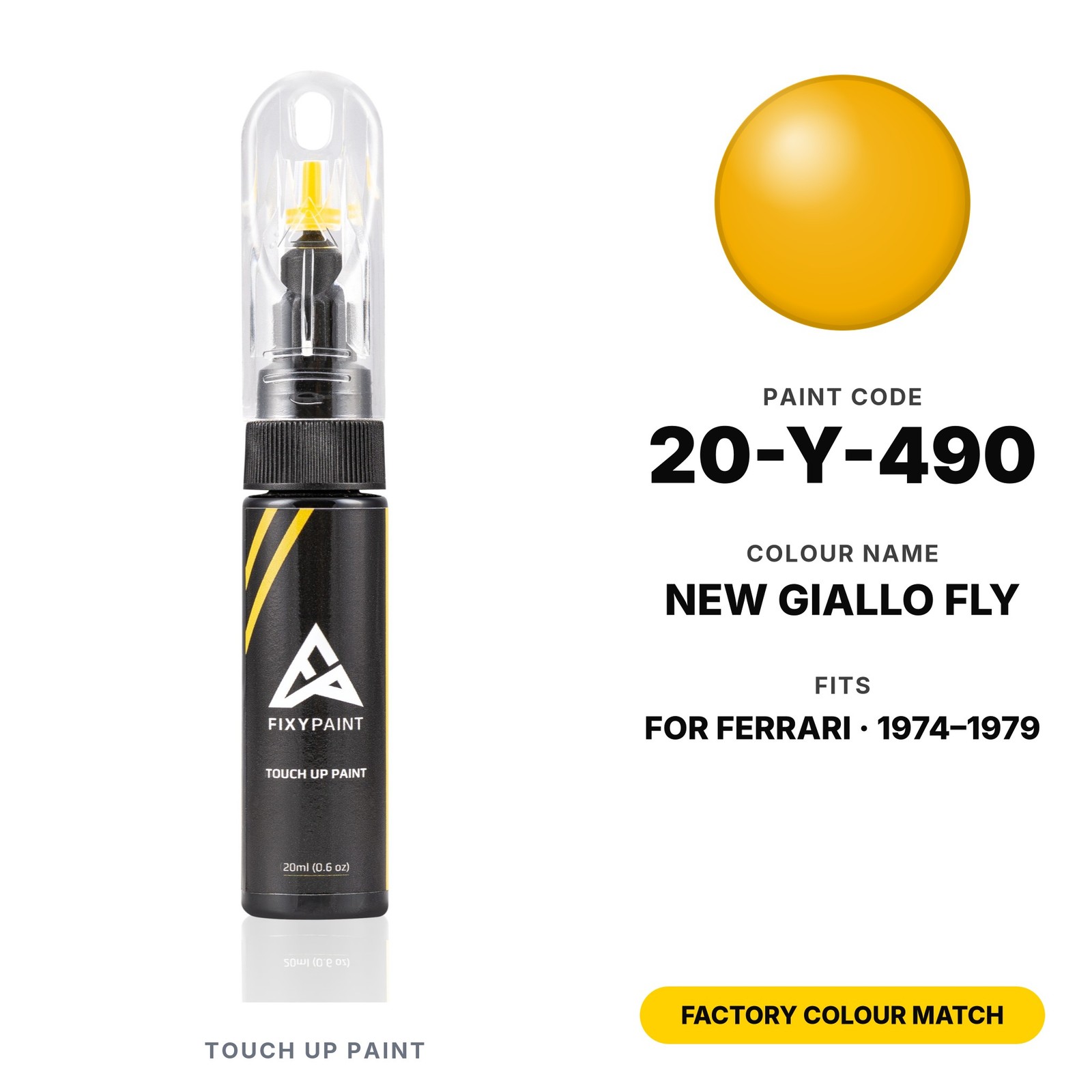 Touch Up Paint For Ferrari 20-Y-490 New Giallo Fly Kit Original Colour Touch Up