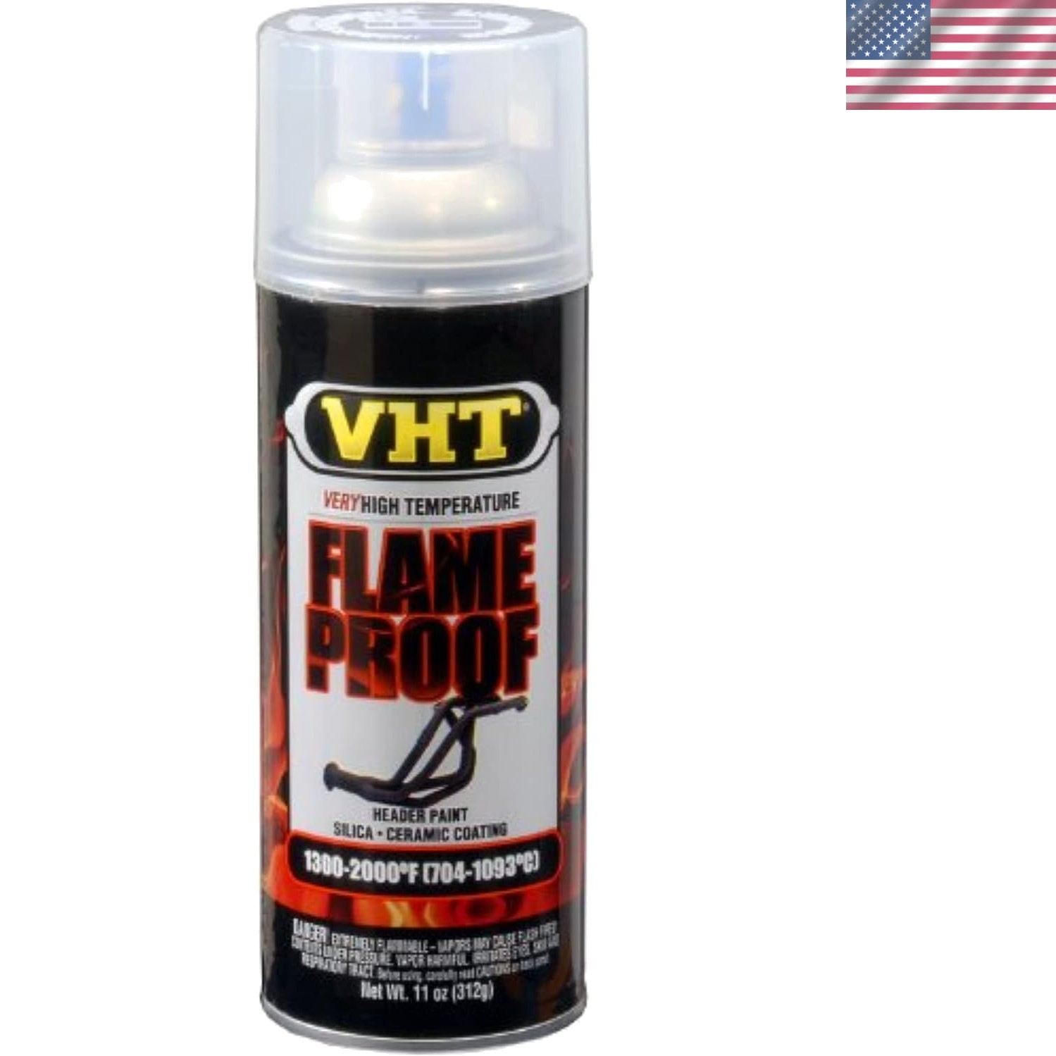 Flameproof Clear Satin Finish – 11oz Heat Resistant Coating for Metal