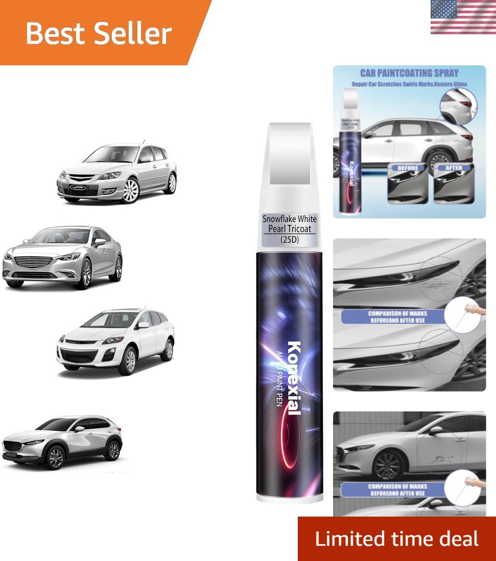 Rust Resistant Snowflake White Pearl Tricoat Touch Up Paint – Perfect for Mazda
