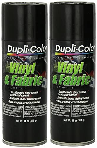 Dupli-Color HVP104 Vinyl and Fabric Coating Spray Paint – Gloss Black – 11 oz