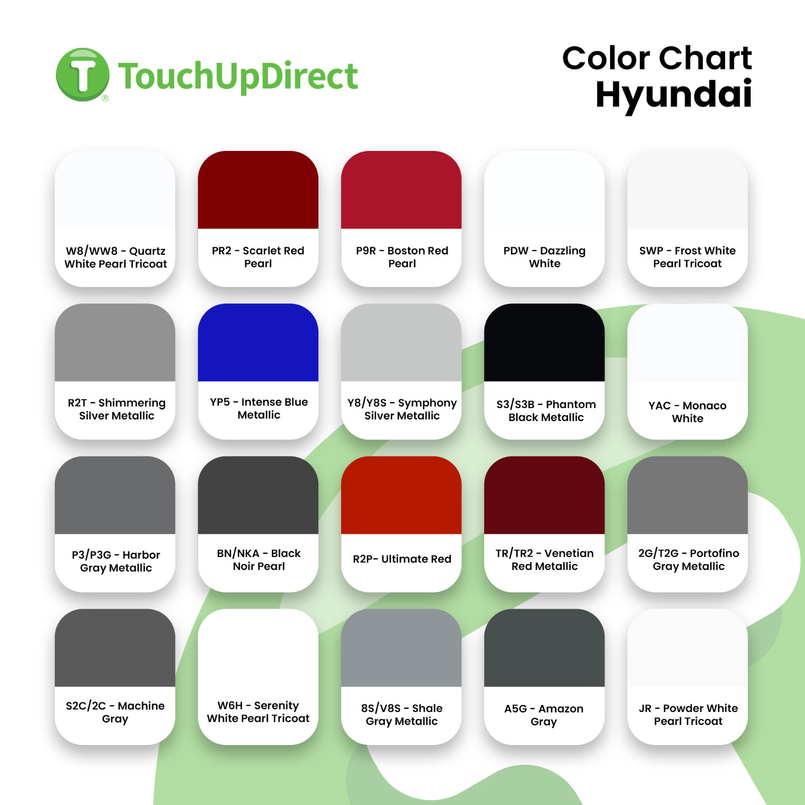 Hyundai Touch Up Paint by TouchUpDirect – Brush or Spray Paint – Choose a Color