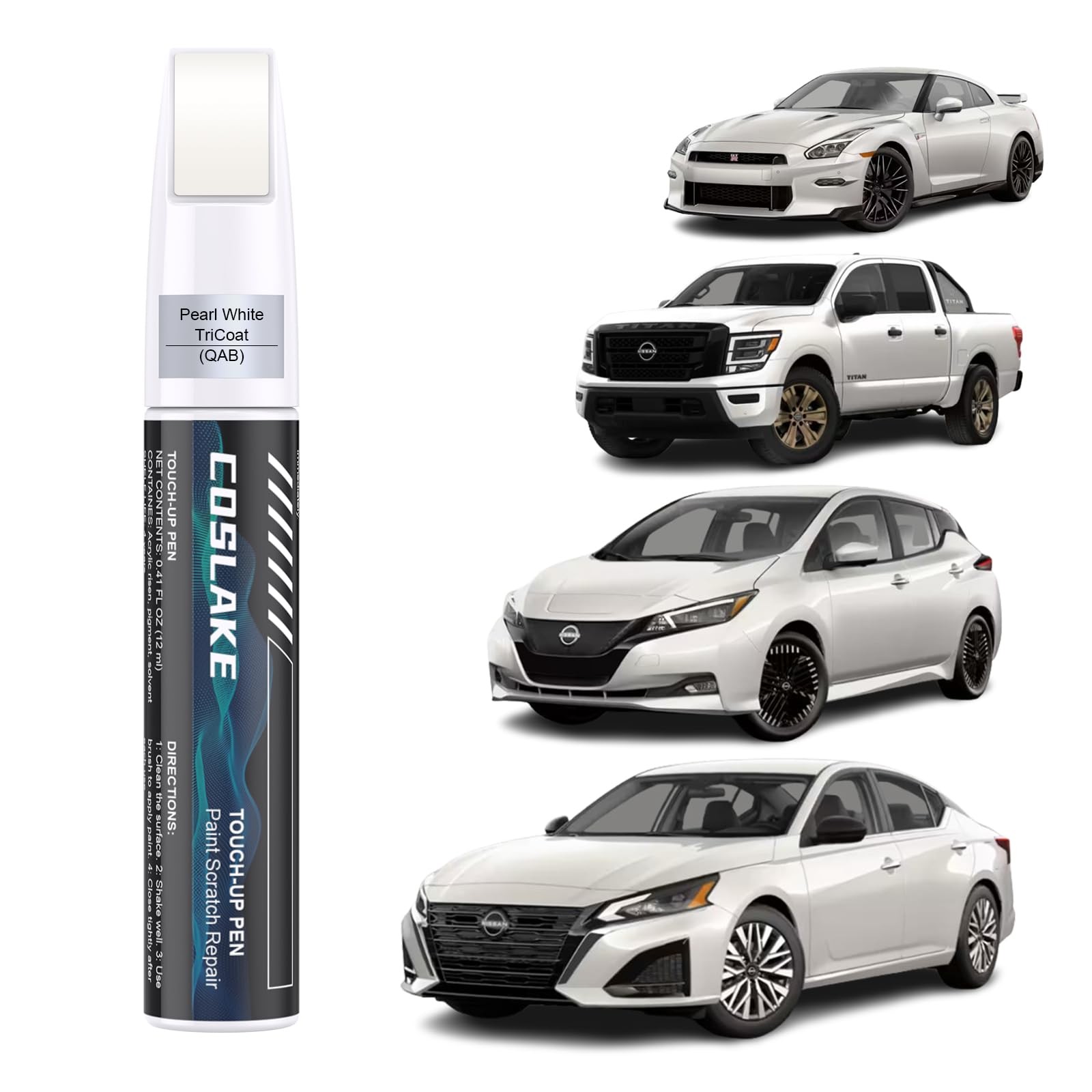 0.41 Fl Oz (Pack of 1), Pearl White TriCoat(QAB) for 2025 Altima/2024…
