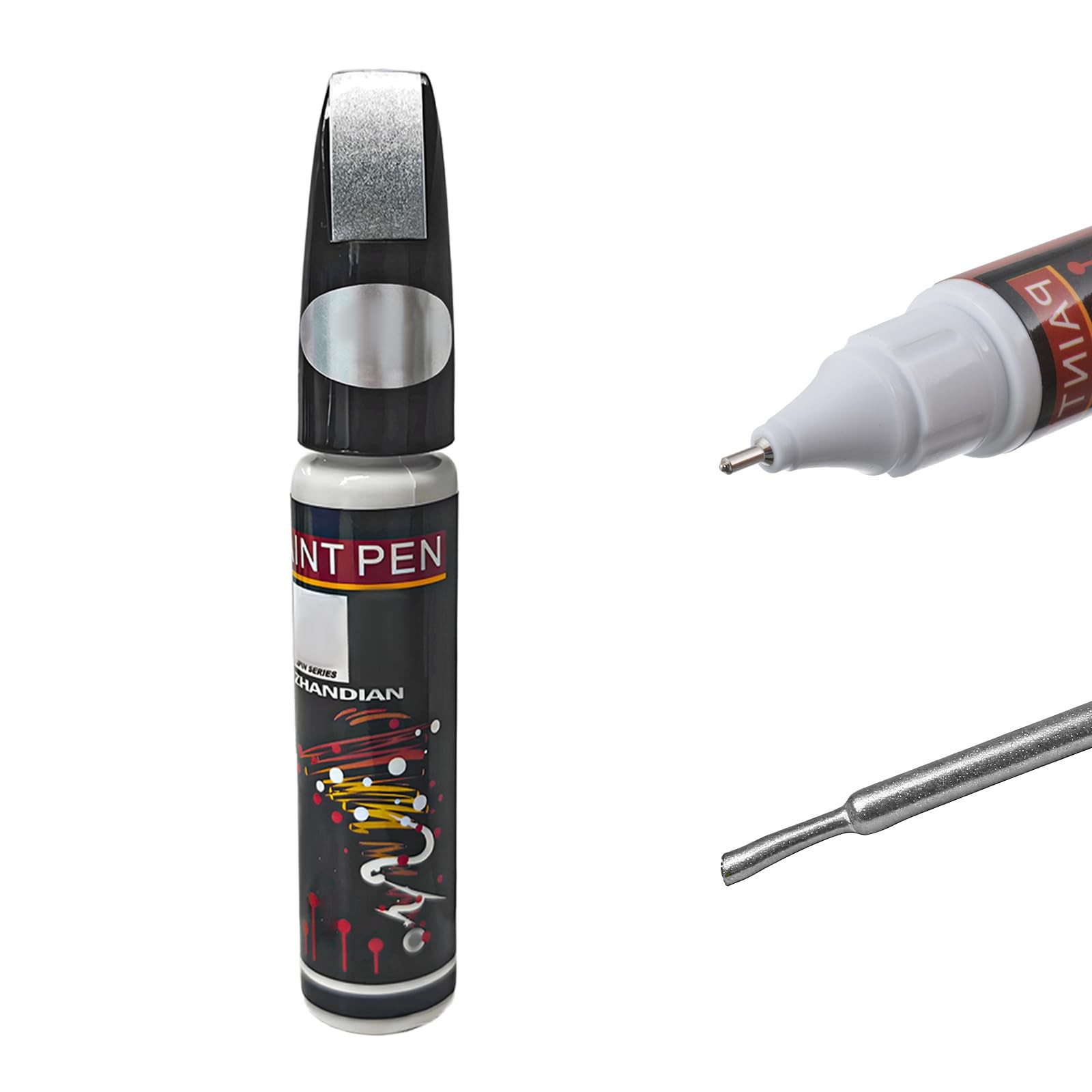 Rdxcv Touch Up Paint for Cars, 2-In-1 Color 1 Fl Oz (Pack of 1), Silver Gray