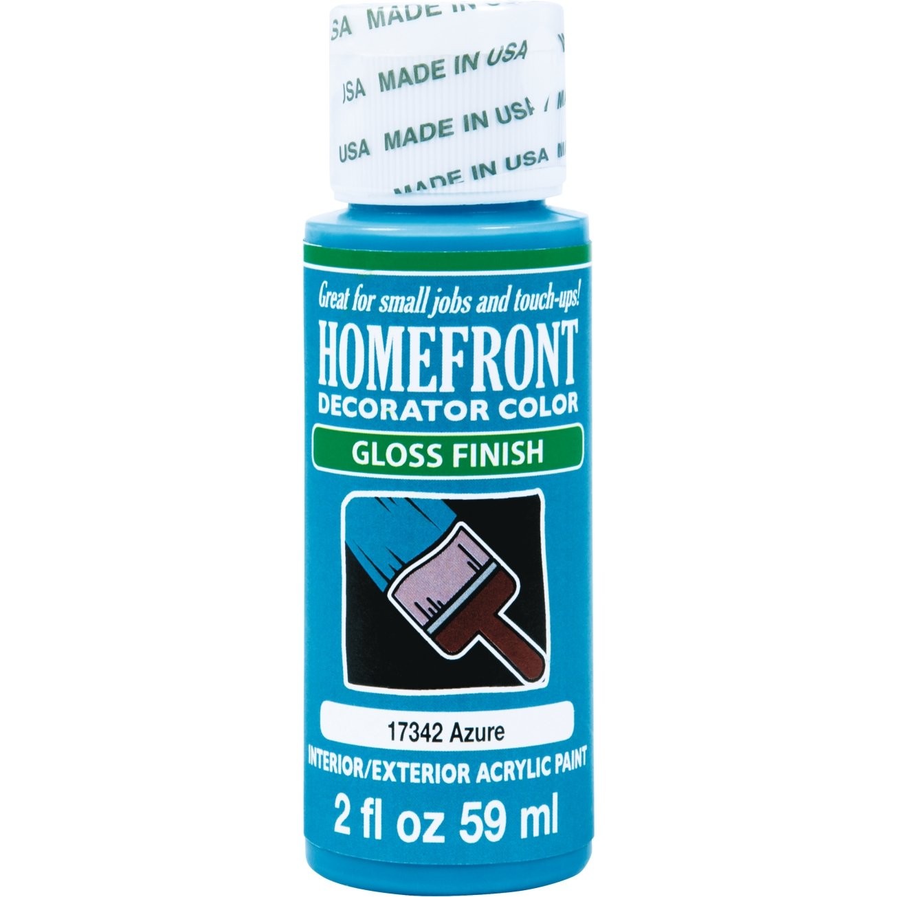 Homefront 17342 Decorator Color Interior/Exterior Acrylic Paint, 2 Oz (Pack of