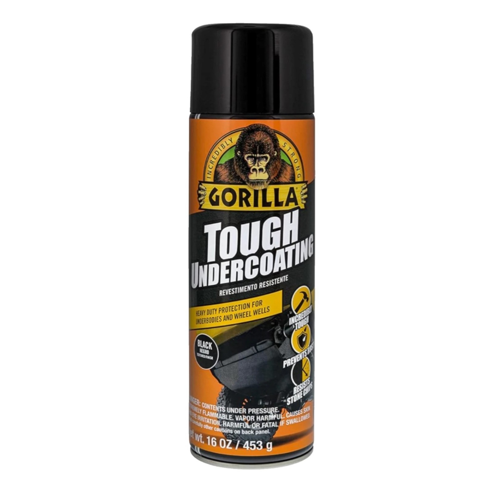 Gorilla Tough Undercoating Black 16oz Spray Rust Road Debris Protection 2 Pack