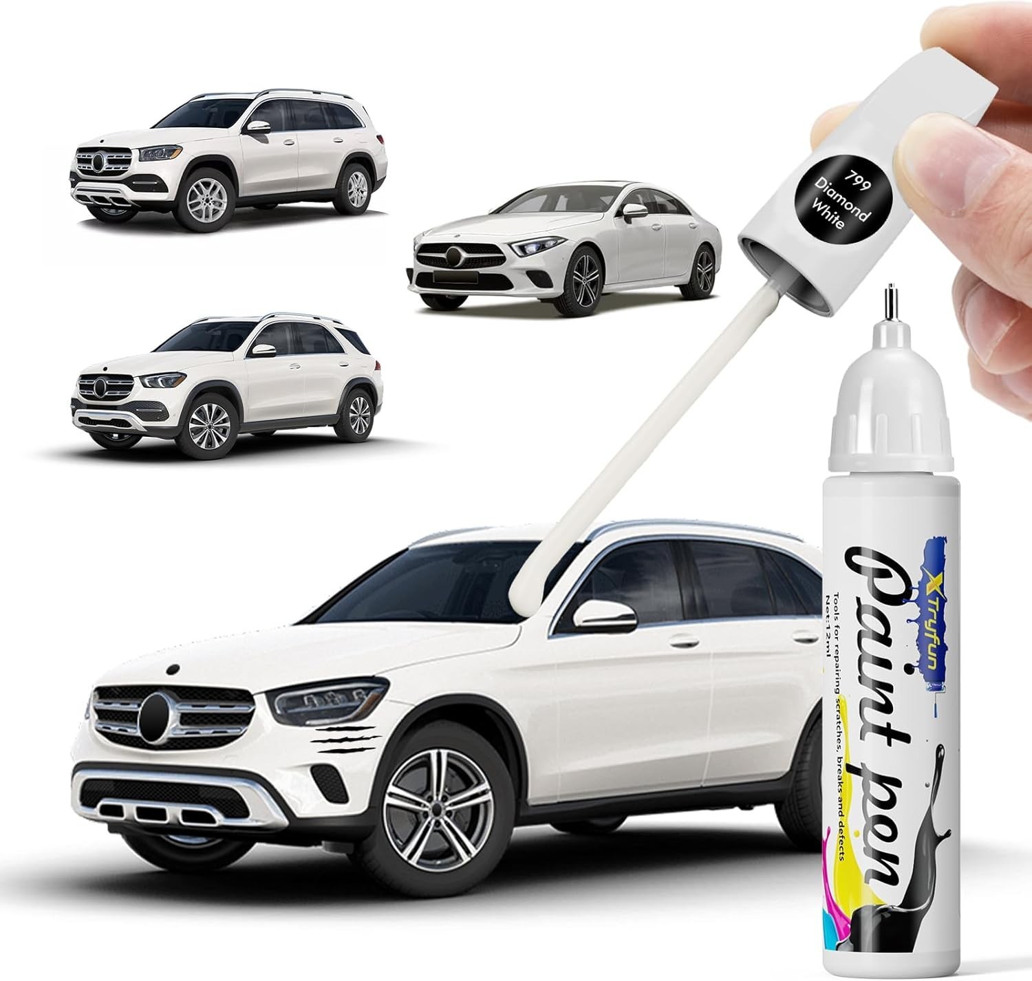 799 Diamond White Touch-Up Paint for Mercedes-Benz – Fast & Easy Scratch Repair