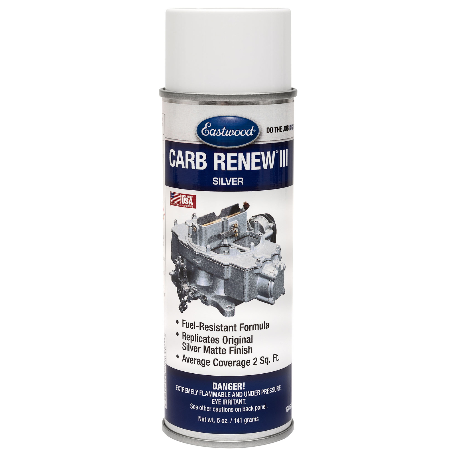 Eastwood Fuel Resistance Carburetor Renew Silver Matte Spray Paint Aerosol 5 Oz