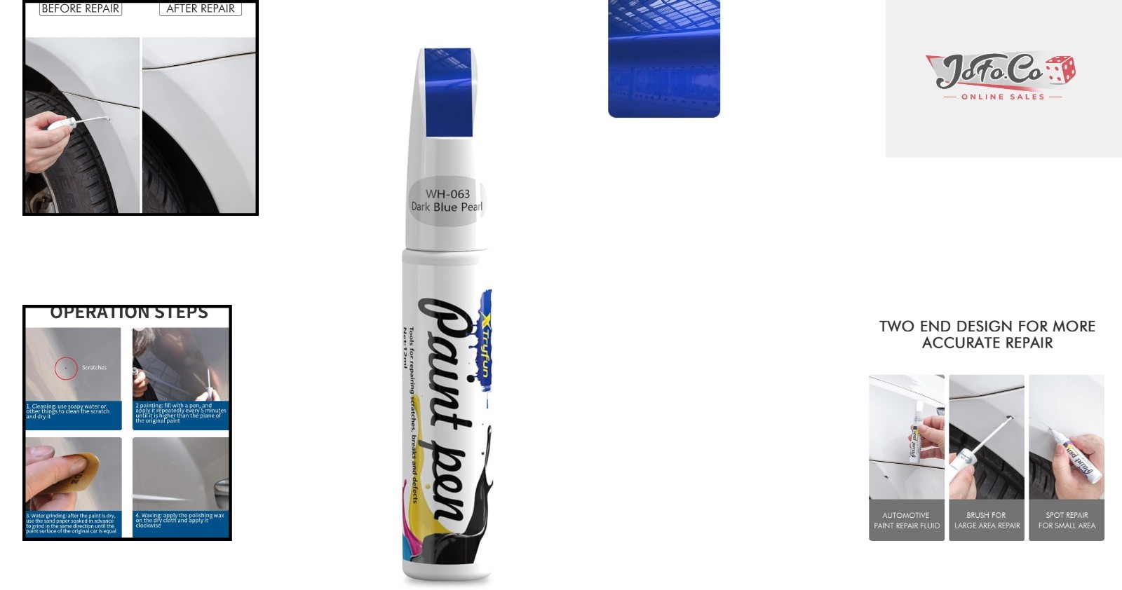 1.69 Fl Oz Touch Up Paint for Cars – Waterproof Dark Blue Pearl Repair Solution