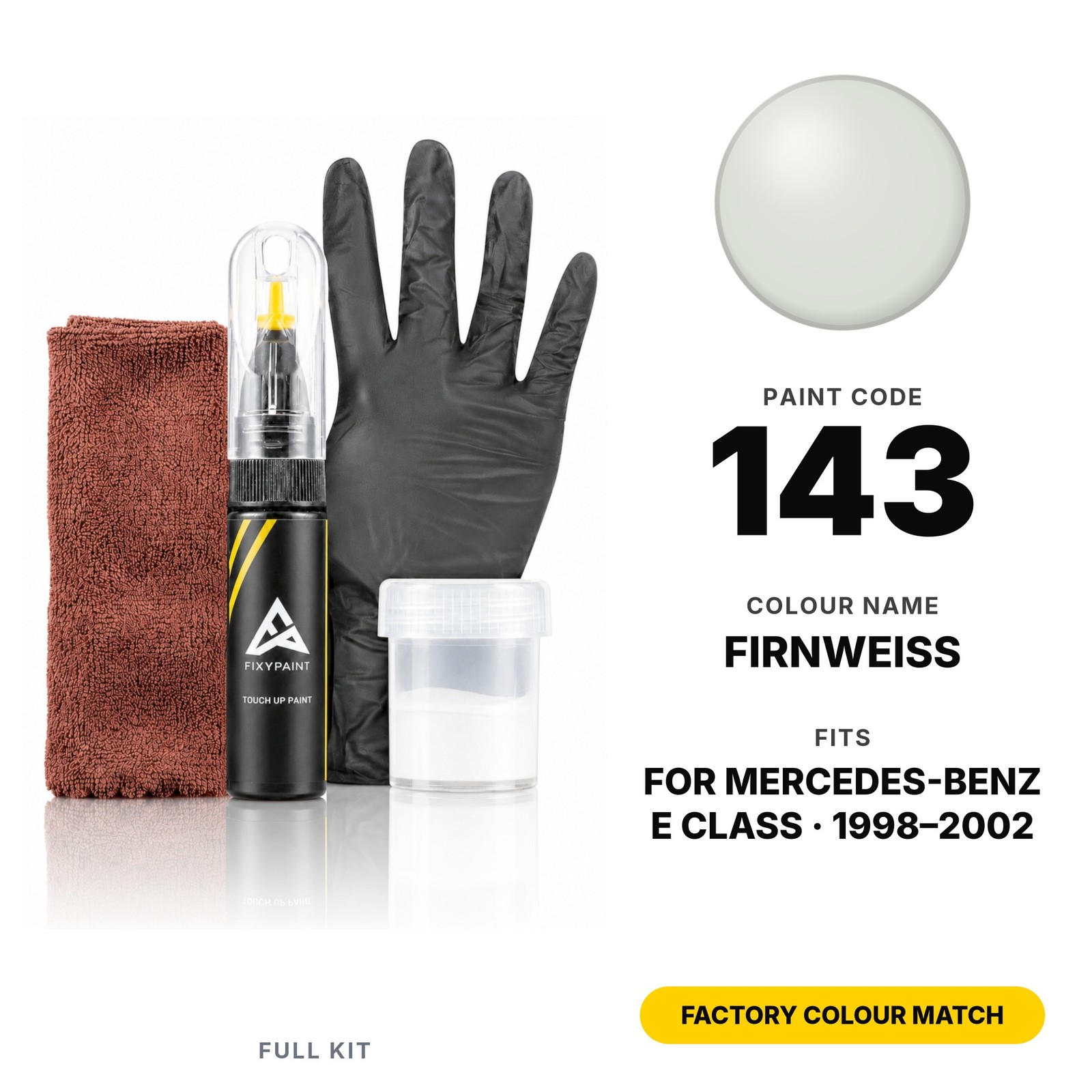 Touch Up Paint For Mercedes E Class 143 Firnweiss Full Kit Scratch Fix