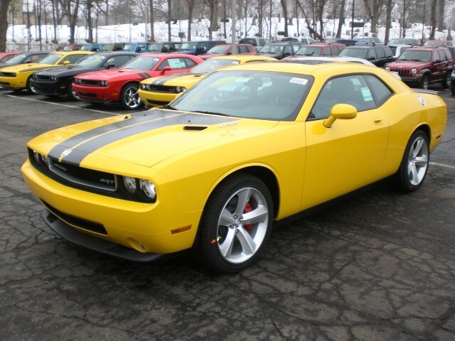 Touch Up Paint for Dodge Challenger with paint code PYB, Detonator Yellow.