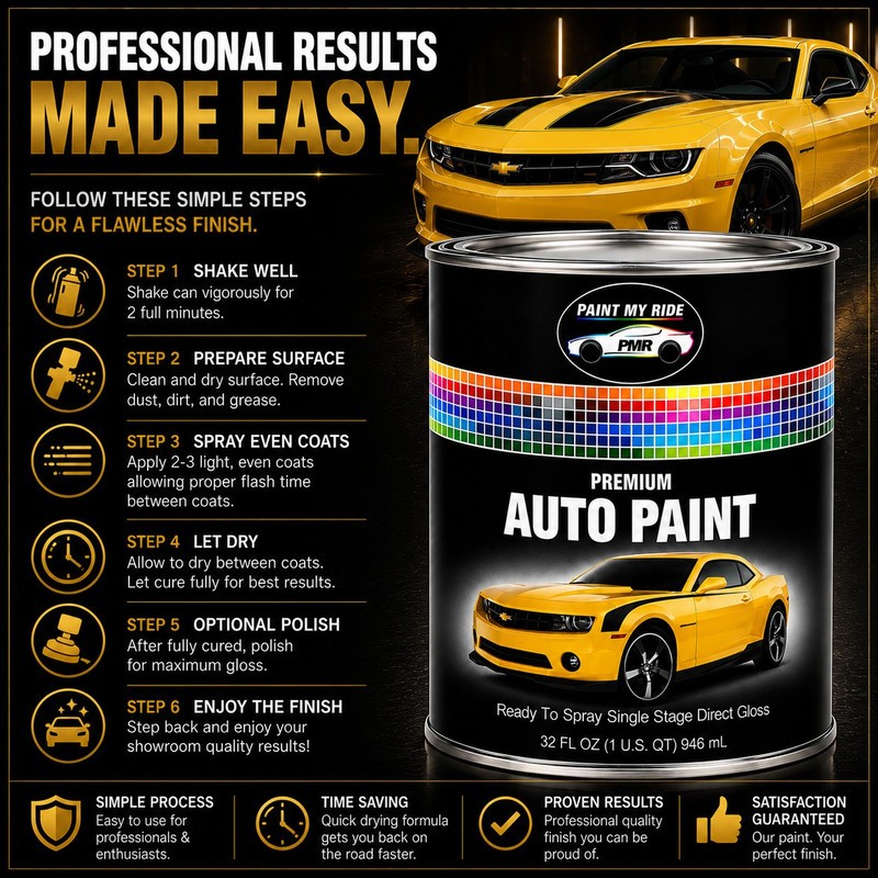 RTS Single Stage Direct Gloss Paint Quart for 2020 Dodge Delmonico Red PRV